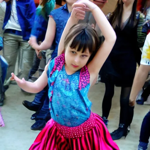 Prompt: cute girl dancing