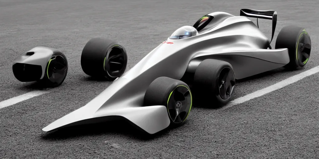 Image similar to a futuristic formula one concept car