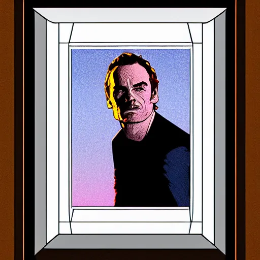 Prompt: “ michael fassbender retro minimalist portrait by jean giraud, moebius starwatcher, comic, 8 k ”