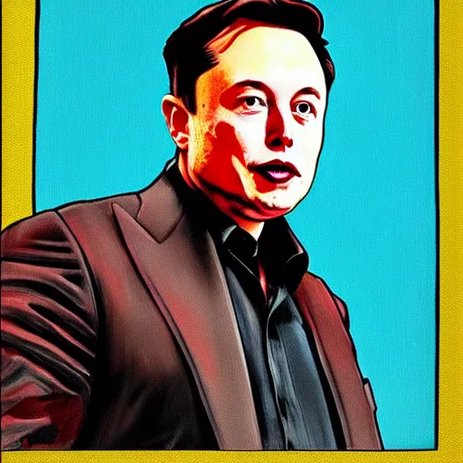 Image similar to painting of elon musk in the style of alex gray