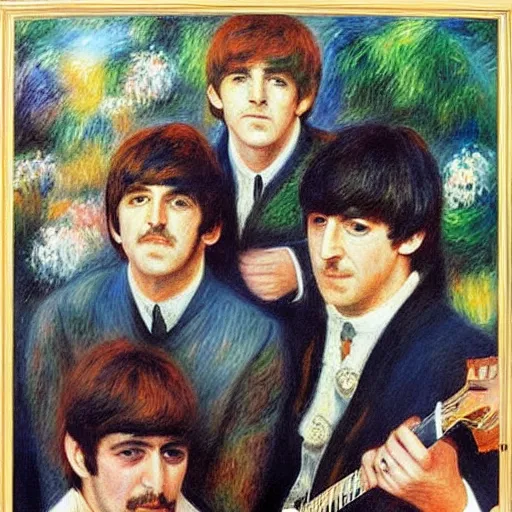 Prompt: The Beatles by Renoir