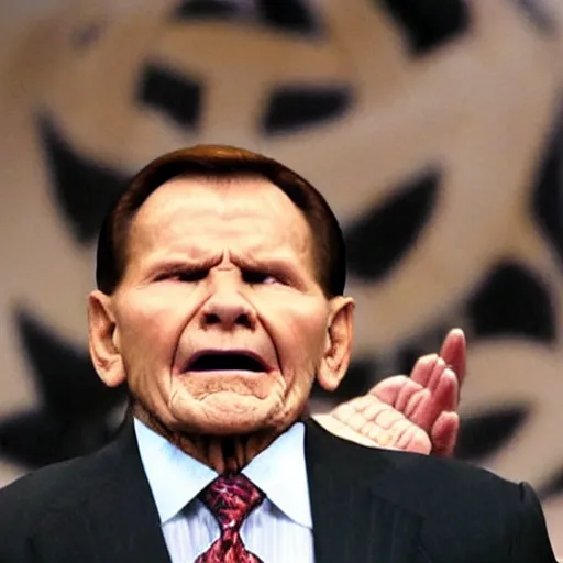 Image similar to kenneth copeland praying to satan in a witch circle