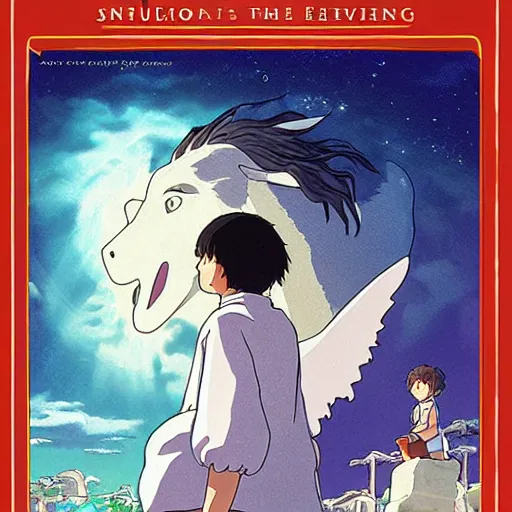 Image similar to Box art of Studio Ghibli's The NeverEnding Story adaption