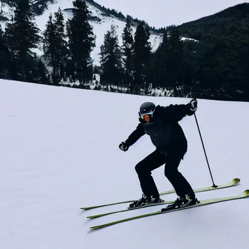 Image similar to photo of a guy skiing, the ground is all ice - cream!!!!!!!!!!!!!!!