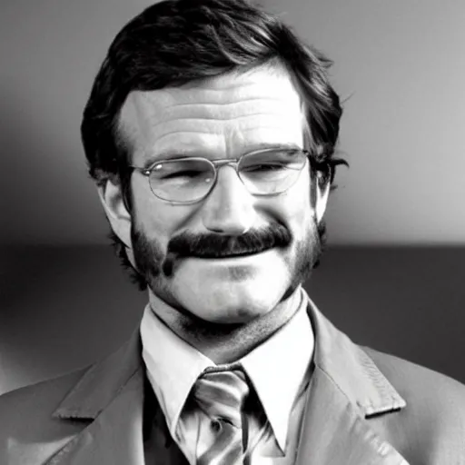 Prompt: young Robin Williams playing a young Walter White