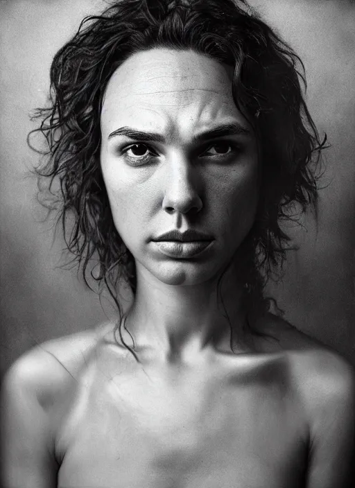 Prompt: portrait of ugly gal gadot by lee jeffries, headshot, detailed, award winning, sony a 7 r