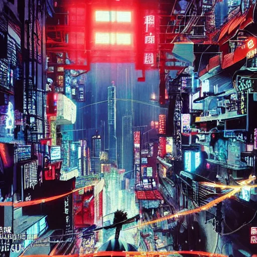 Prompt: Inside an gang hideout, cyberpunk, wide angle, cinematic shot, highly detailed, cinematic lighting , photorealistic, 8K, created by Hideaki Anno + Katsuhiro Otomo +Rumiko Takahashi