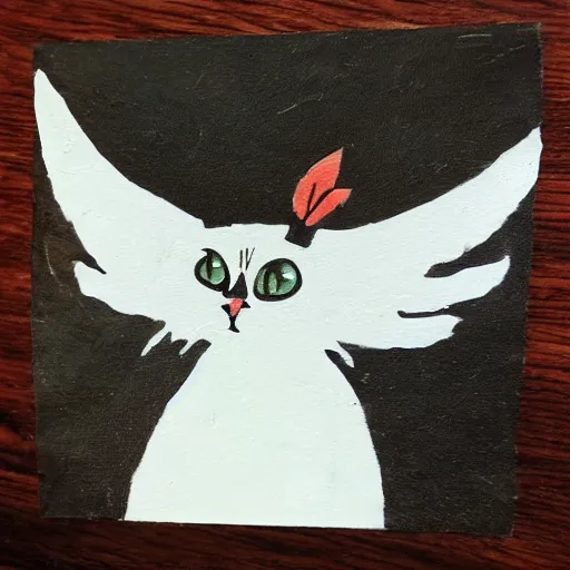 Prompt: a cat with wings