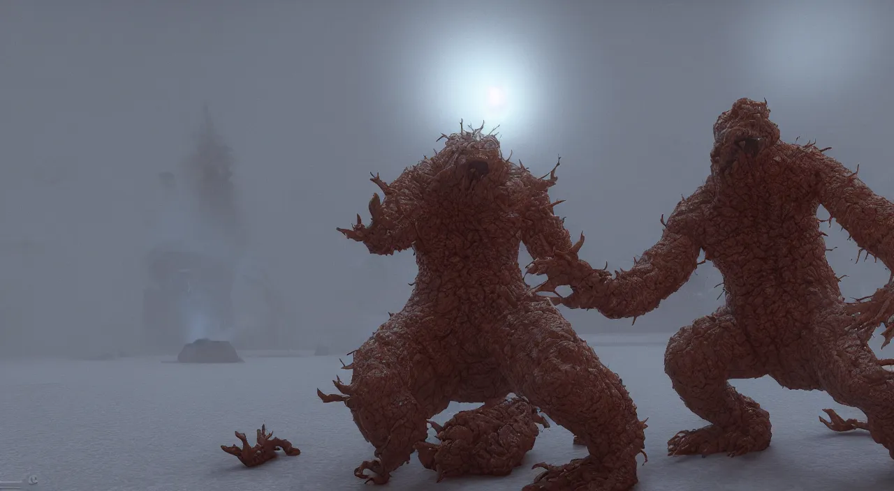 Image similar to the thing ( 1 9 8 2 ), virus ( 1 9 9 9 ), unreal engine, octane render, cycles render, trending on artstation