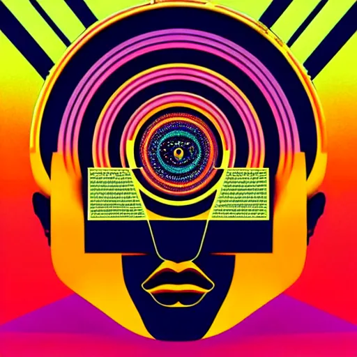 Image similar to album cover design design depicting the alter to the ai machine gods, by jonathan zawada, pi - slices, and tristan eaton, digital art