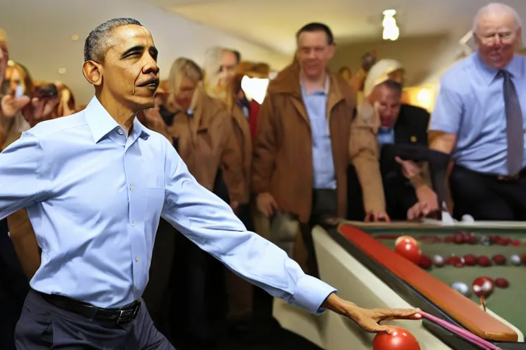 Prompt: obama going bowling