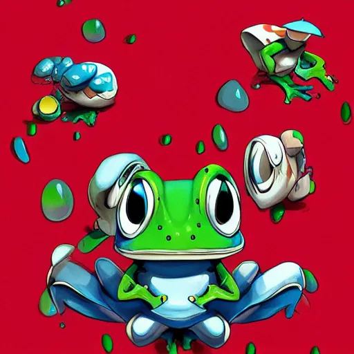 Prompt: maplestory frog, an ultrafine detailed painting by james jean, behance contest winner, vanitas, angular, altermodern