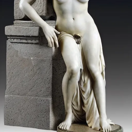 Prompt: a marmor statue of Mila Kunis by Michelangelo