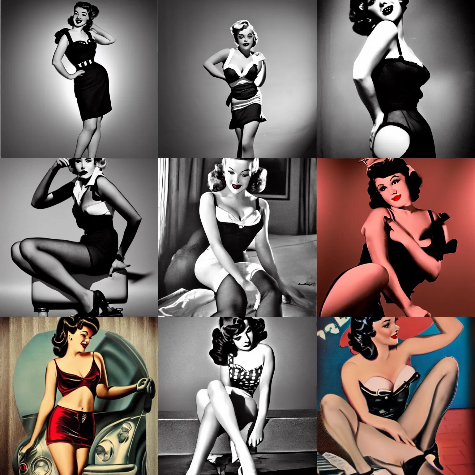 Prompt: pin - up girl, 1 9 5 0's, noir, 8 k