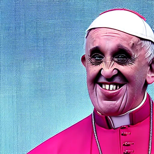 Image similar to Pope Francis winning Rupaul drag race