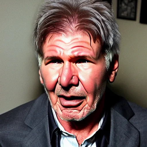 Image similar to high speed photos of harrison ford sneezing