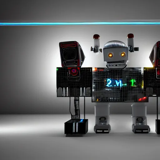 Prompt: hiphop gangsta robot, led screens, expressive, photo realistic, dramatic cinematic lighting, octane render, 4 k, ultra detailed