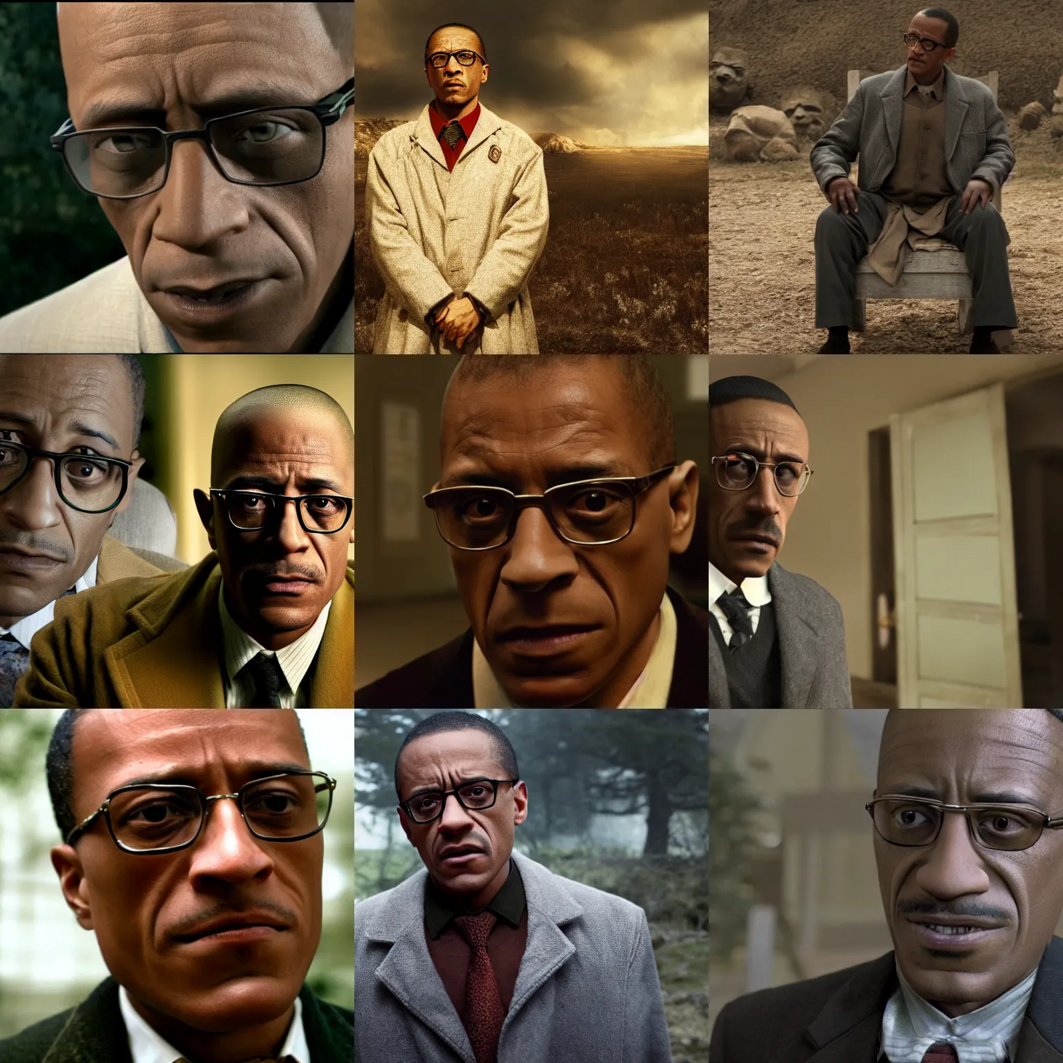 Prompt: gustavo fring from breaking bad, playing golem from the lord of the rings, high quality, photorealistic, cinematic, 8 k