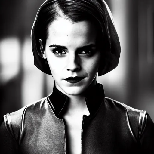 Prompt: Emma Watson as Catwoman, XF IQ4, f/1.4, ISO 200, 1/160s, Adobe Photoshop, Adobe Lightroom, DxO Photolab, Sense of Depth, AI enhanced, HDR, in-frame