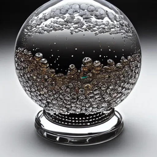 Image similar to An Ornate Embellished Crystal Ball containing the Universe inside.