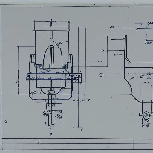 Image similar to hydraulic pistol blueprint sketch