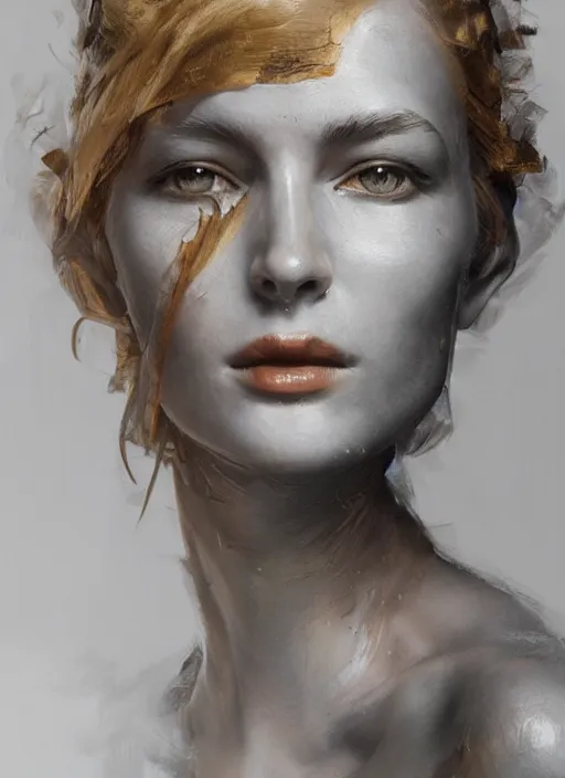 Prompt: sculpture made of wood, portrait, female, future, sexy, harper's bazaar, vogue, magazine, intricate, concept art, close up, ornate, luxury, elite, elegant, trending on artstation, by ruan jia, by Kenneth Willardt, by ross tran, by WLOP, by Andrei Riabovitchev,