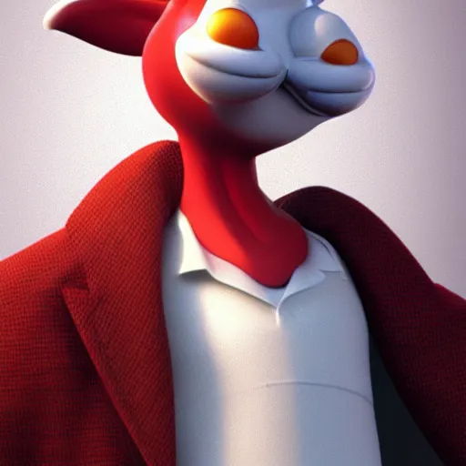 Image similar to roger rabbit as a real person, photorealistic, cinematic