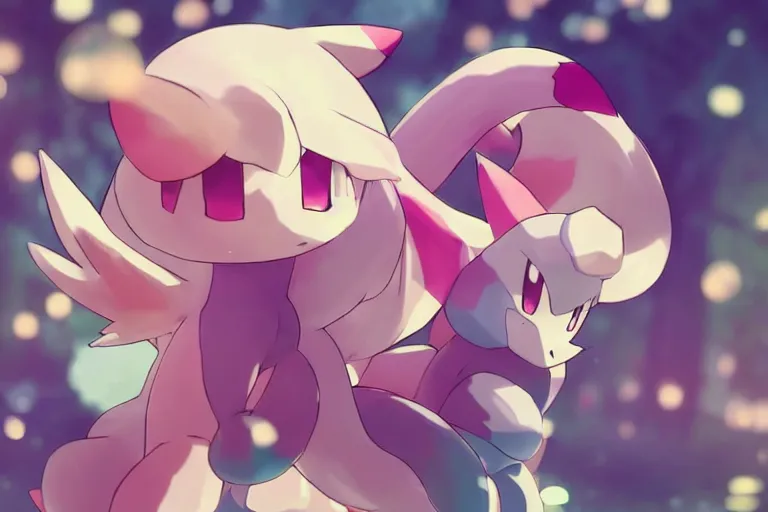 Image similar to real life pokemon, cute!!!, content!!!, mischievous!!!, adorable!!!, fluffy!!!, ultra realistic!!!, battle versus hariyama, golden hour, sharp focus, tiny amount of chromatic aberration