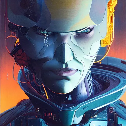 Image similar to 5 0 7 7 autobot 3 d beautiful portrait by charles vess and james jean and erik jones and rhads, inspired by ghost in the shell, beautiful fine face features, intricate high details, sharp, ultradetailed