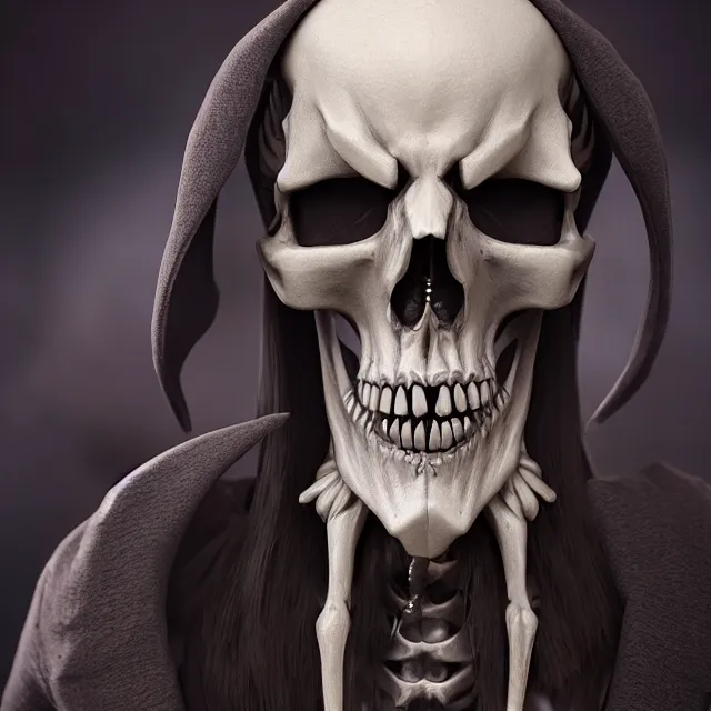 Image similar to perfectly centered close up portrait, skelton mage, candid photography, by anne stokes, highly detailed, character concept, unreal engine 5