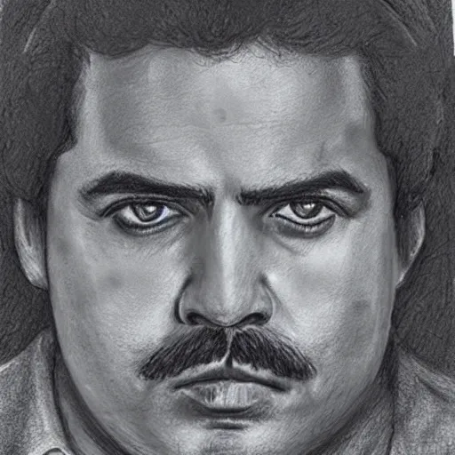 Prompt: sketch of pablo escobar played by wagner moura in narcos covering his face with a bandana, insanely detailed drawing