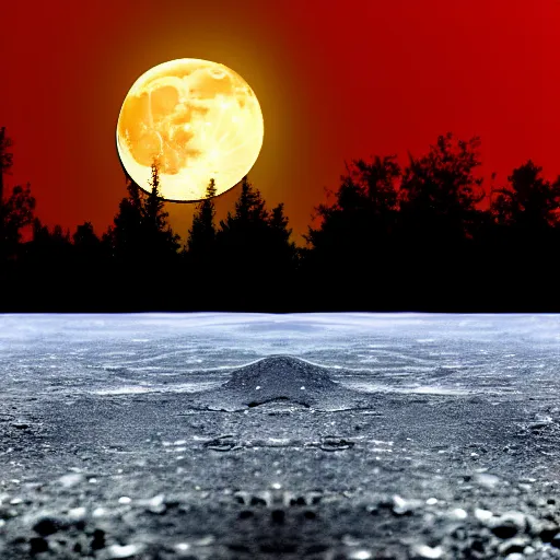 Image similar to photo of moon falling on the earth