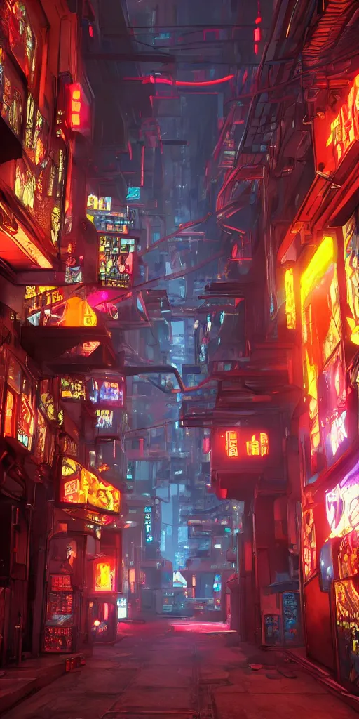 Image similar to cyberpunk alley drawn by jack kirby, syd mid, 8 k, raytracing, unreal engine 5,