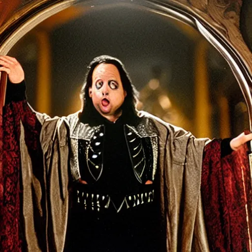 Image similar to jon lovitz as the prince of darkness in the movie legend, photography