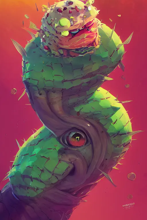 Image similar to 3 d render creature animal sushi cristal big eye roots cactus elemental flush of force nature micro world fluo fishscale, comics gta 5 cover, official fanart behance hd artstation by jesper ejsing, by rhads, makoto shinkai and lois van baarle, ilya kuvshinov, ossdraws