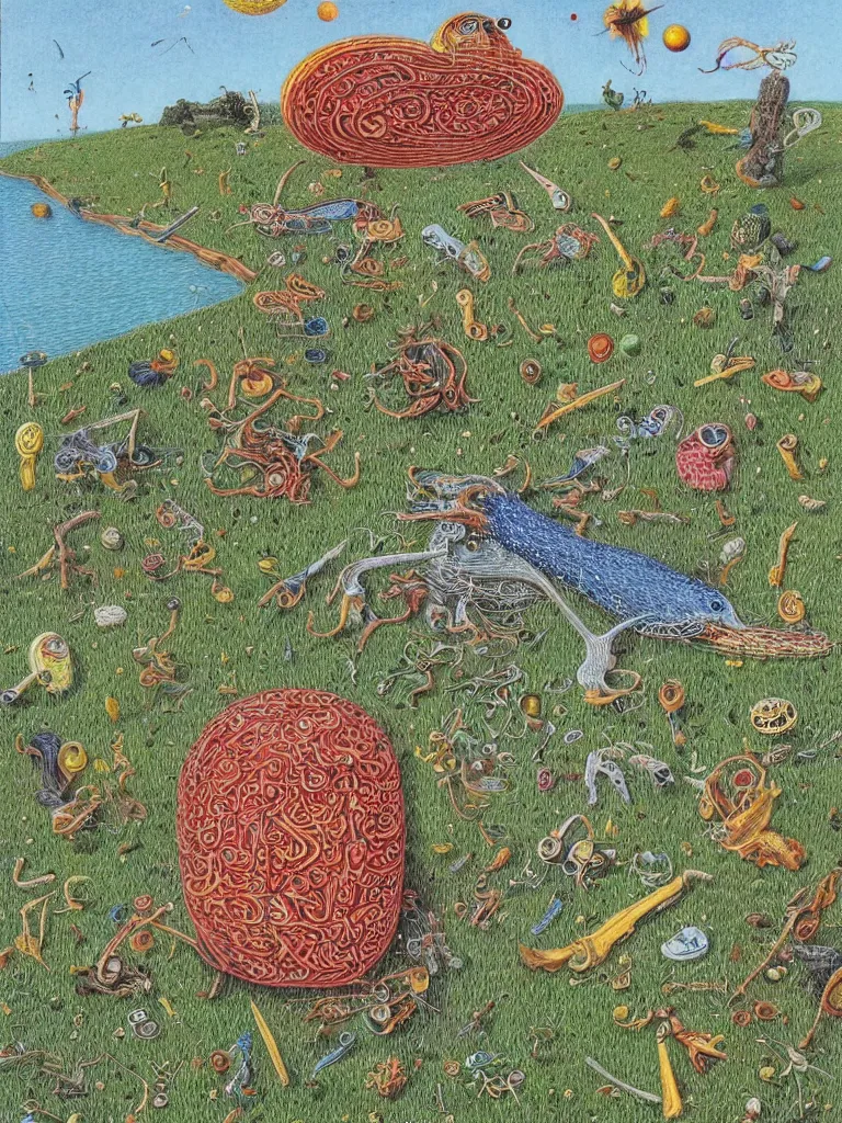 Image similar to a lost page from the codex seraphinianus