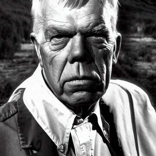 Image similar to gothic vanishing detailed portrait of lee marvin at elderly age of 1 0 5