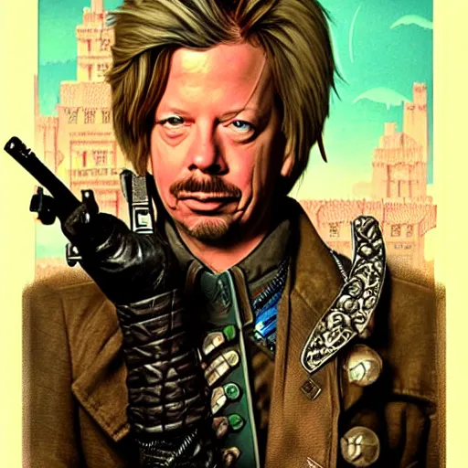 Image similar to atompunk thief david spade, fantasy, d & d, intricate, detailed, by drew struzan, detailed, trending on artstation, trending on artstation, smooth