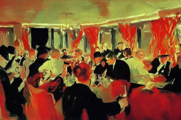 Image similar to glam rockers drinking brutal wine, inside a green room with red lights by joaquin sorolla, syd mead, extremely detailed