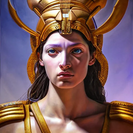 Prompt: hyperrealistic mixed media painting of beautiful goddess Athena, stunning 3d render inspired art by P. Craig Russell and Barry Windsor-Smith, perfect facial symmetry, dim volumetric lighting, 8k octane beautifully detailed render, post-processing, portrait, extremely hyper-detailed, intricate, epic composition, brown eyes, highly detailed eyes, realistic eyes, cinematic lighting, masterpiece, trending on artstation, very very detailed, masterpiece, stunning