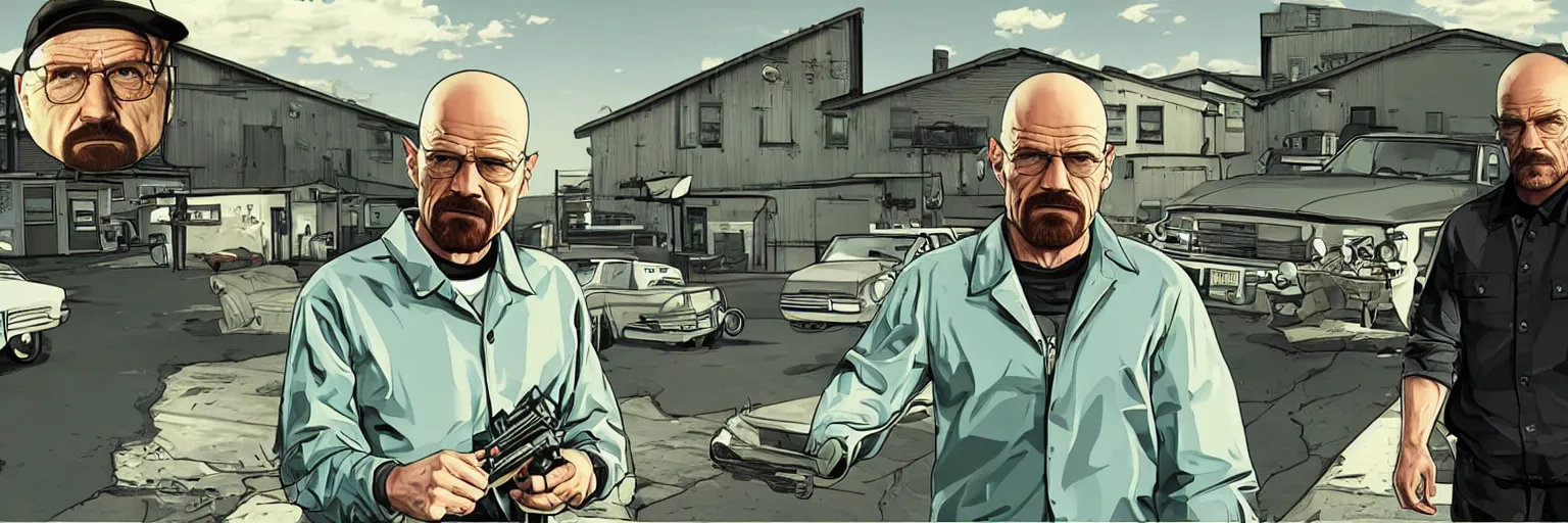 Image similar to Walter White GTA loading screen