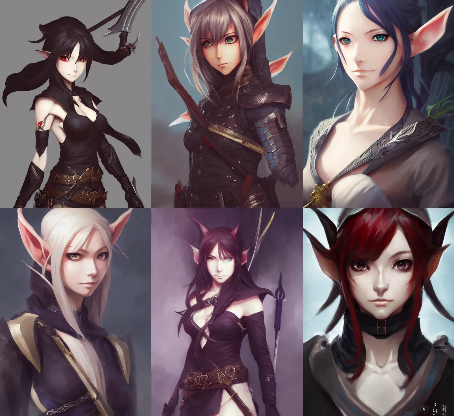 Prompt: An anime portrait of an elf assassin, by Stanley Artgerm Lau, WLOP, Rossdraws, James Jean, Andrei Riabovitchev, Marc Simonetti, and Sakimichan, tranding on artstation