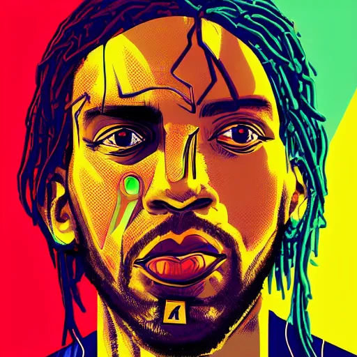 Prompt: a cybernetically enhanced portrait of kawhi leonard by conrad roset, hyperdetailed, cyberpunk, cool, trending on artstation