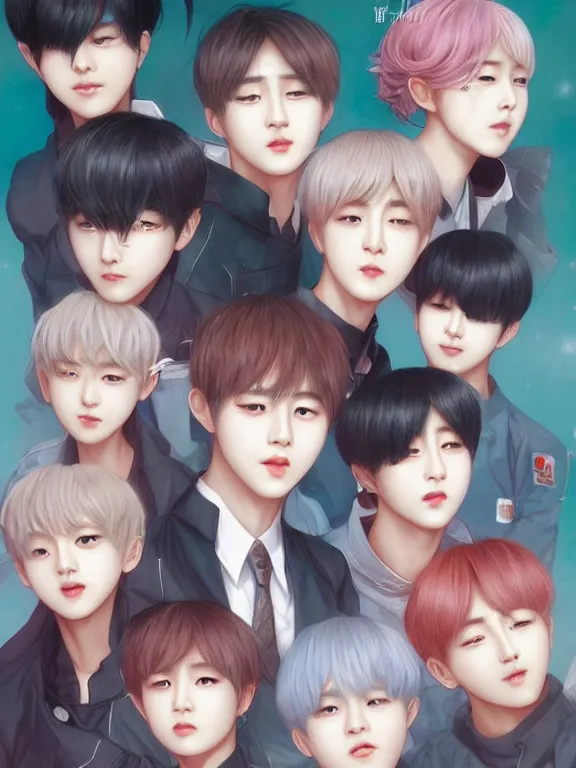 Prompt: Full shot of Kpop boy idol with an eyeball instead of head performing on stage. Orb Head. Sphere Head. Eyeball Head. BTS. Eye exam. Friendly horror. Realistic. Wonho. y Ruan Jia and Artgerm and Range Murata and WLOP and Ross Tran and William-Adolphe Bouguereau. Key Art. Fantasy Illustration. award winning, Artstation, intricate details, realistic, Hyperdetailed, 8k resolution.