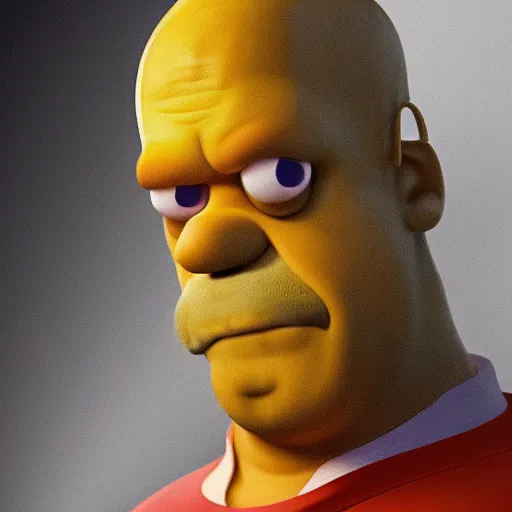 Image similar to a real life homer simpson. photos photoshoot. trending on artstation