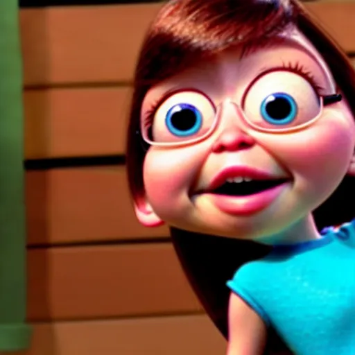 Prompt: pixar character transgender woman with down syndrome