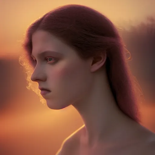 Image similar to photographic portrait of a stunningly beautiful emo renaissance female in soft dreamy light at sunset, contemporary fashion shoot, by edward robert hughes, annie leibovitz and steve mccurry, david lazar, jimmy nelsson, breathtaking, 8 k resolution, extremely detailed, beautiful, establishing shot, artistic, hyperrealistic, beautiful face, octane render