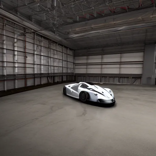 Prompt: a vision gran turismo style concept pininfatrina prototype :: studio lighting, inside a warehouse