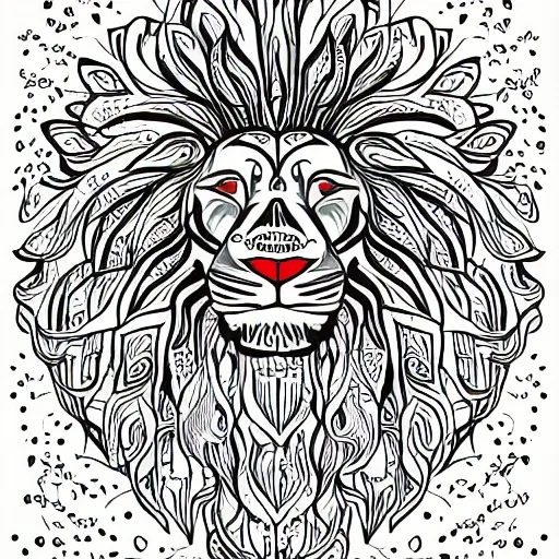 Image similar to a happy lion, whole body, Anthropomorphic, portrait, highly detailed, colorful, illustration, smooth and clean vector curves, no jagged lines, vector art, smooth