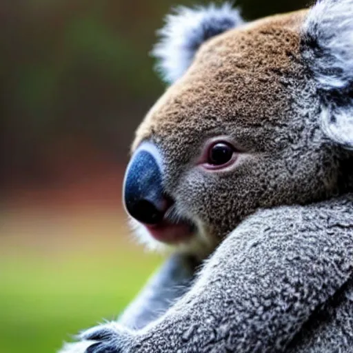 Prompt: A koala wearing a suit.